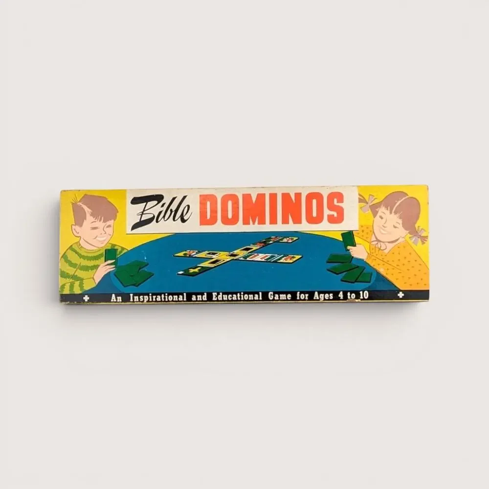 1960s Warner Press Cardboard Bible Dominos Game